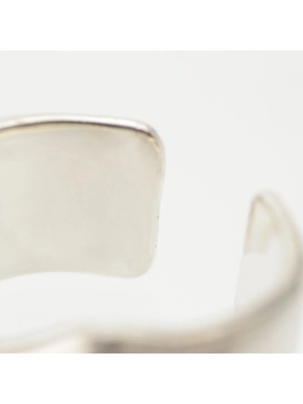 Hermes Memoire Croco Bamboo Pattern Ring Ali Silver